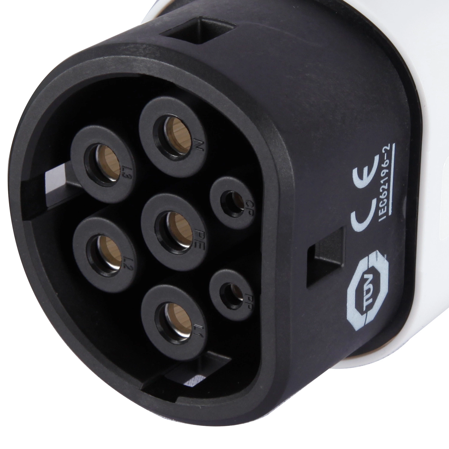 IEC62196-2 Single Phase 32A EV T2 Female Charger Plug with 5m TPU Cable