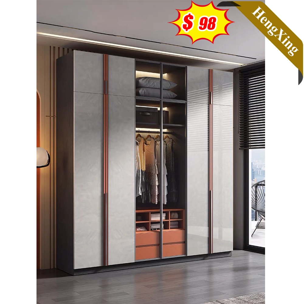 Modern Modular Bedroom Sliding Frosted Glass Door with Mirror Slide Closet Wall Wardrobe Furniture Design