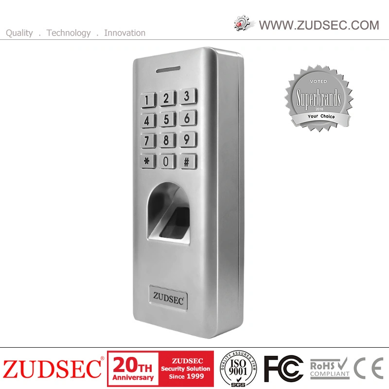 IP66 Waterproof Door Fingerprint Access Control with Metal Keypad for Gate Entrance