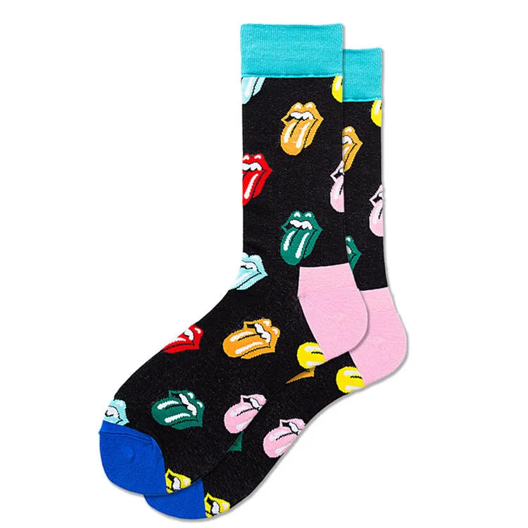 Xianghui Wholesale/Supplier Custom Women Fashion Colorful Jacquard Tube Cotton Crew Happy Socks