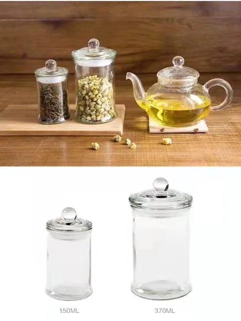 Wholesale Storage Clear Glass Jar for Tea Spice Nuts Rice