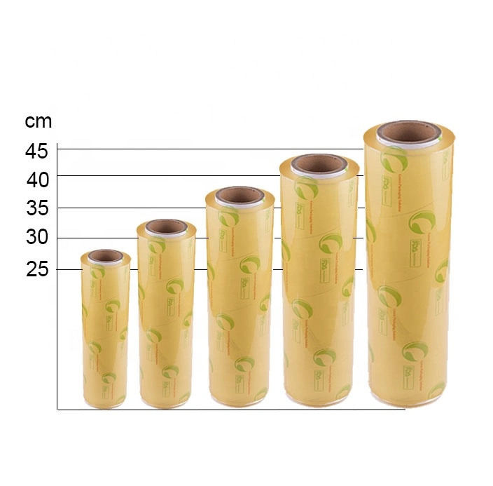 Micron Soft Super Clear Customized Economic Roll Food Grade Multi-Purpose PVC Cling Film for Food Packaging