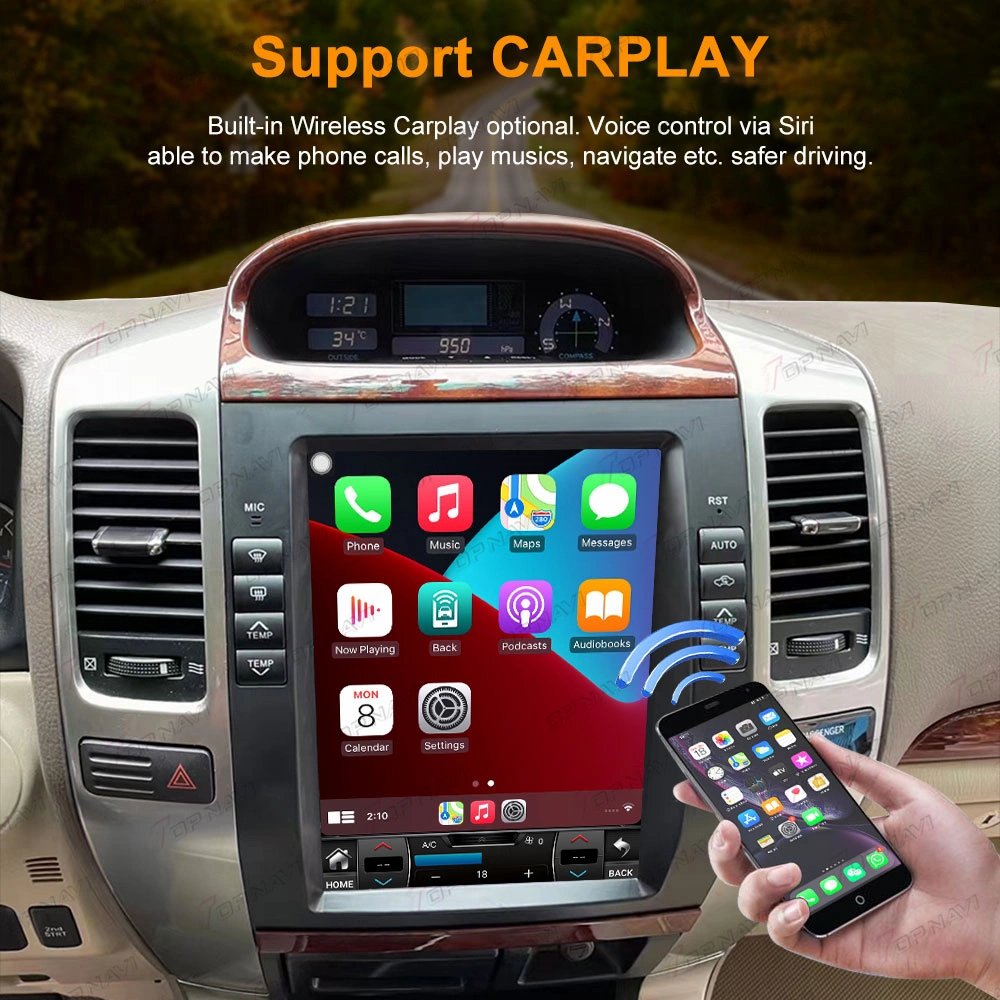 Android Factory WiFi GPS Radio Multimedia System for Toyota Prado 2002 2003 2004 2005 2006 2007 2008 2009