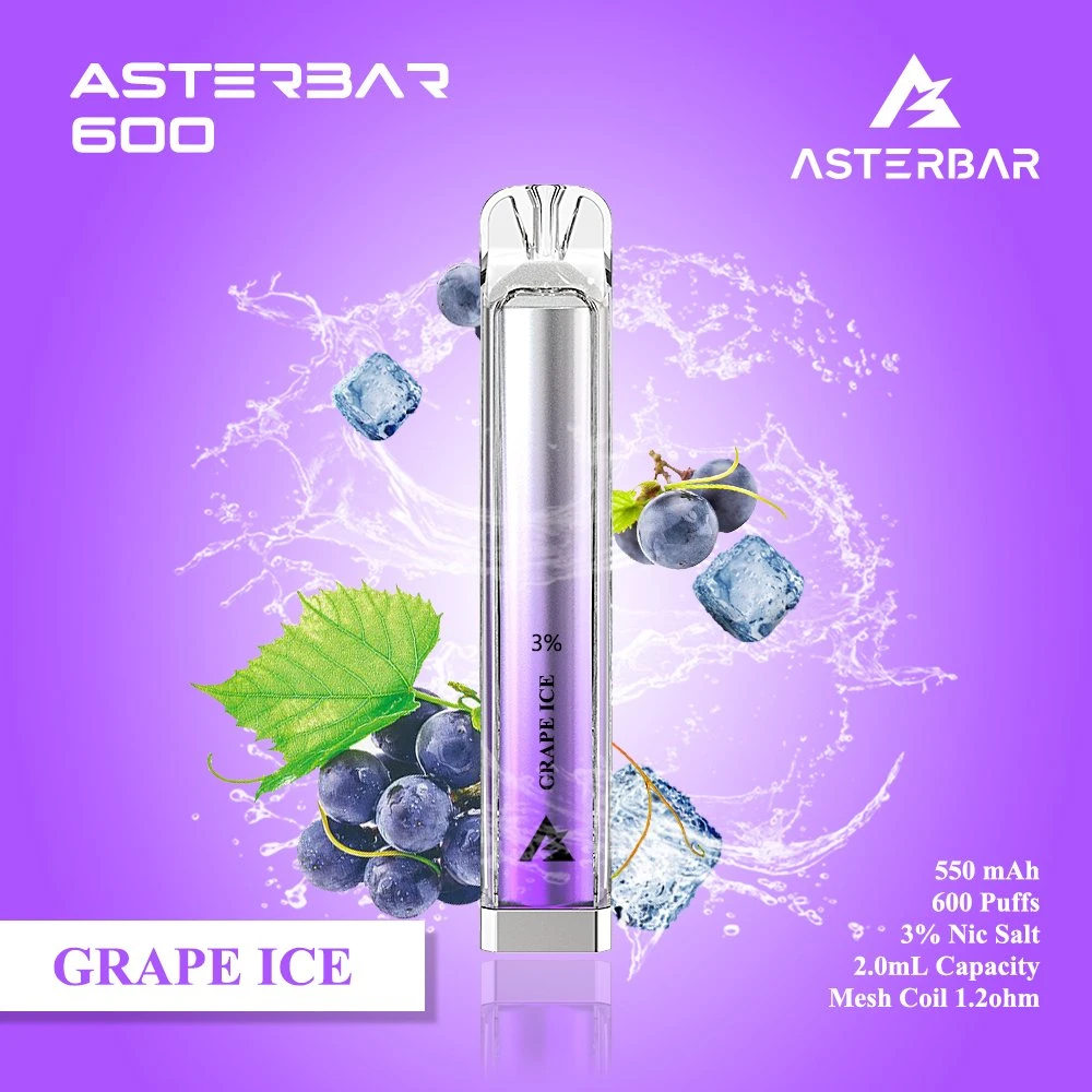 2022 Nueva llegada 2,0ml capacidad Asterbar 600 Duotone VAPE batería