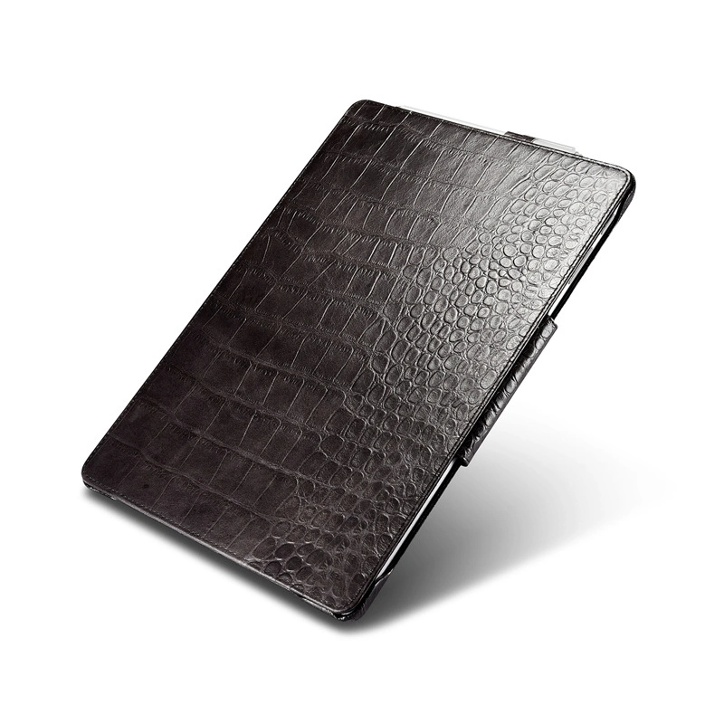 Manufacturer Price Good Quality Black Crocodile Leather iPad Case Microsoft Surface PRO 4 Tablet Case