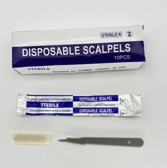 CE Marked Sterile Use Stainless Steel Blade Carbon Disposable Surgical Scalpel Blades