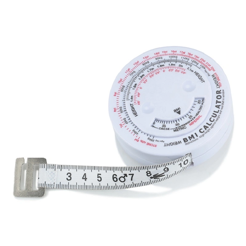 60inch (150cm) Medical Gifts BMI Calculator & Tape Measure Round Shaped Calculator with Company Names