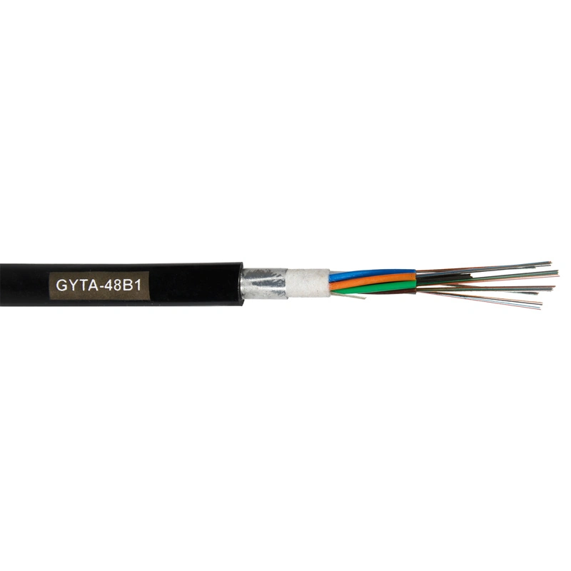 Rapido tiempo Devery 48core-Draka fibra multimodo y monomodo para cable de fibra de armadura GYTA