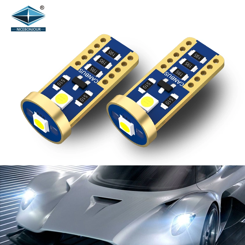 La señal de giro de la luz de la luz de ancho de la lectura de las bombillas de coche lente de la luz LED SMD T10 de 3030, 3 de la luz con Color Mluti Auto