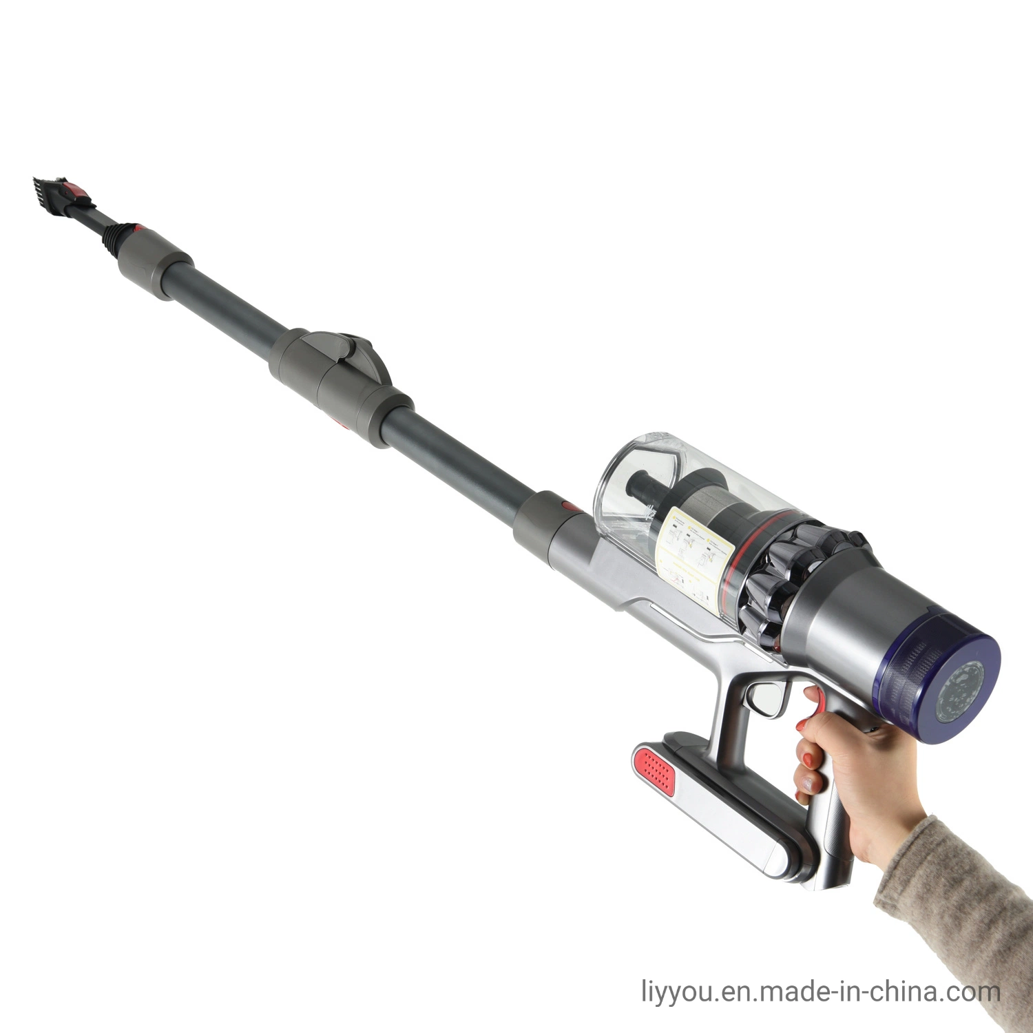 380W Stick Lightweight Handheld Vacuum Cleaner with 25kpa Powerful Suction LED Display for Carpet and Floor, Pet Hair