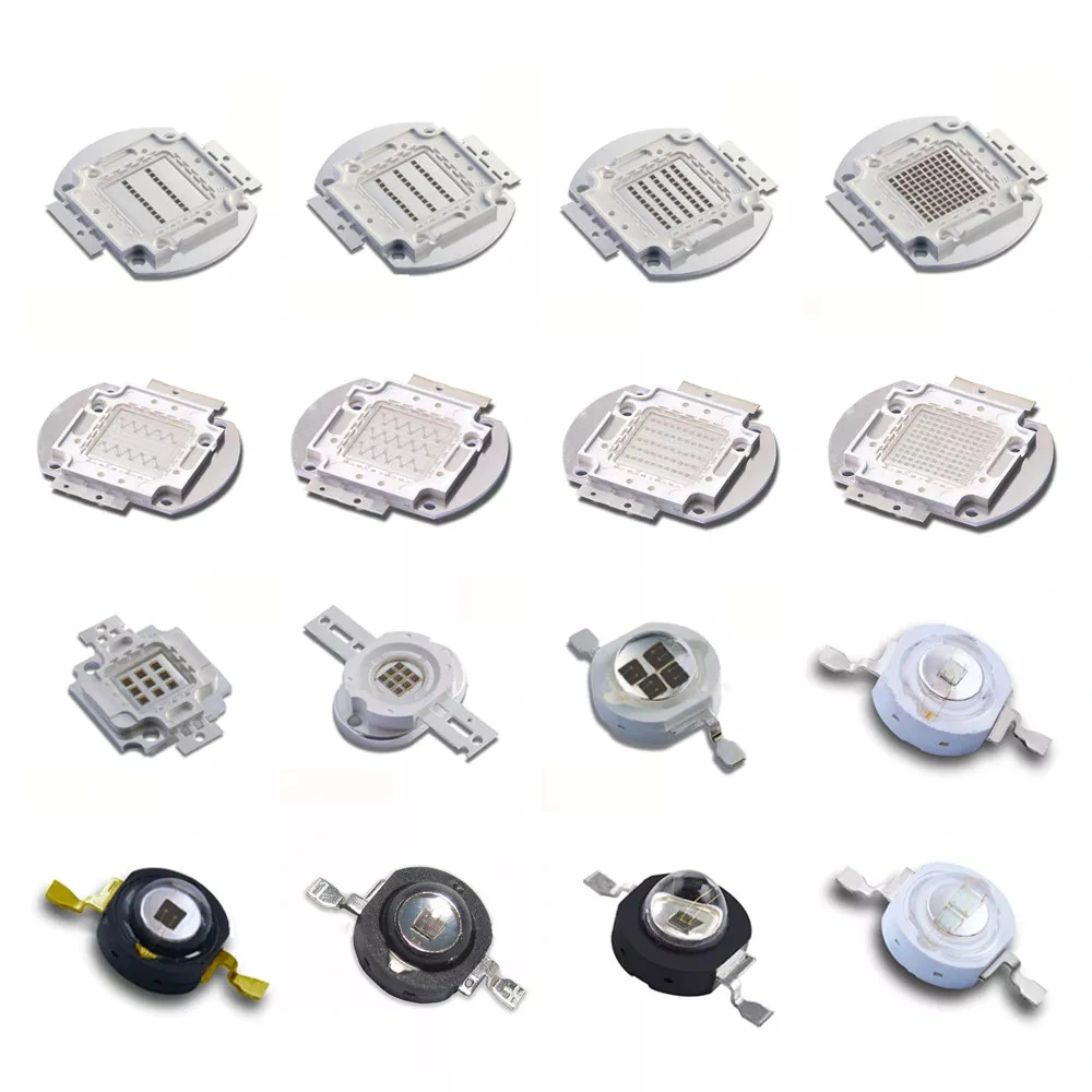 ALTA QUALIDADE, 1 W, 3 W, 5 W, 10 W, 30 W, 50 W, 100 W. 150 W 200 W, branco quente, vermelho, verde, azul, RGB, IV UV Chip LED COB de alta potência do holofote de crescimento infravermelho