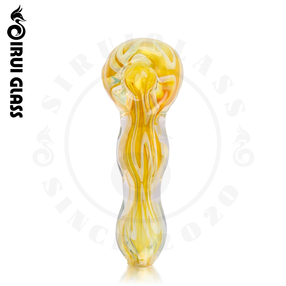 Les feuilles de verre grisant tuyau tuyau eau en verre Hand Pipe la consommation de tabac pipe Herb Hand Pipe Glass Pipe Fantaisie en verre de tuyau de cigarettes