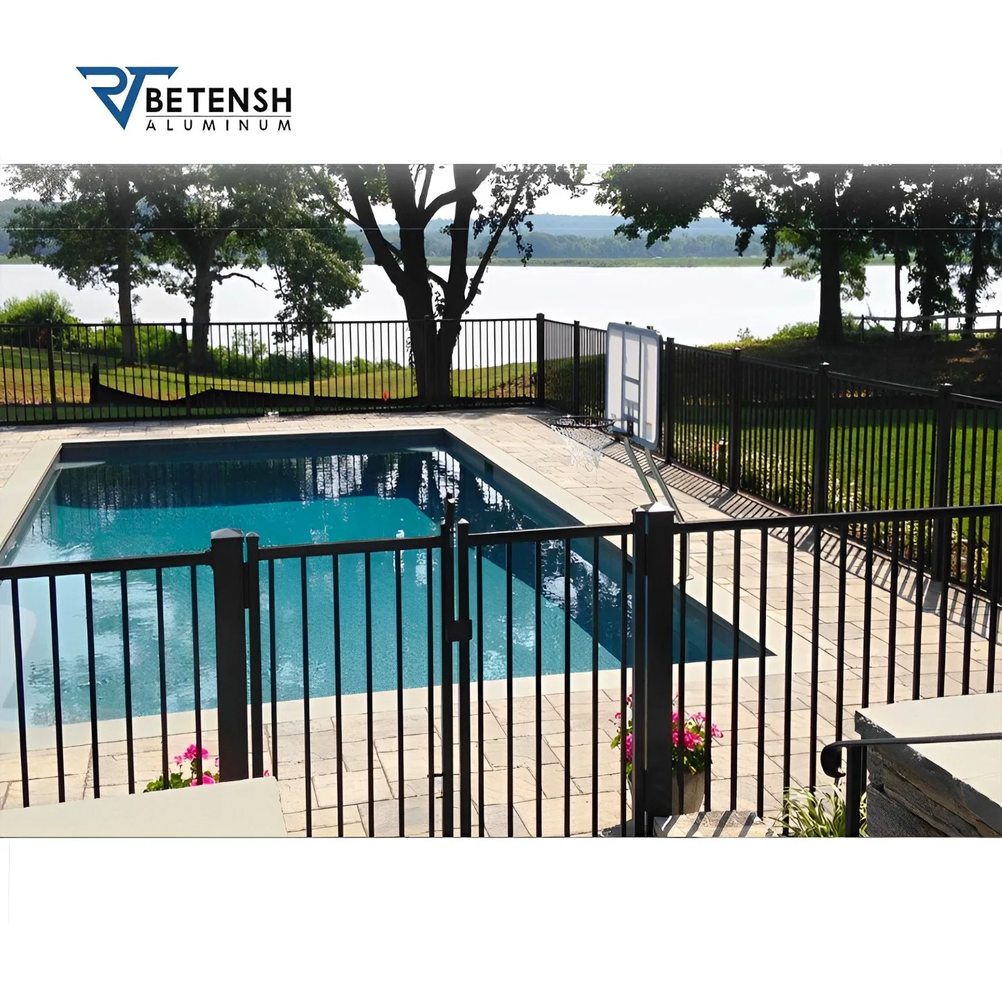 Easily Assembled Powder Coated Aluminum Resists Rust and Fade Garden Fence Provide Privacy and Security Fencing