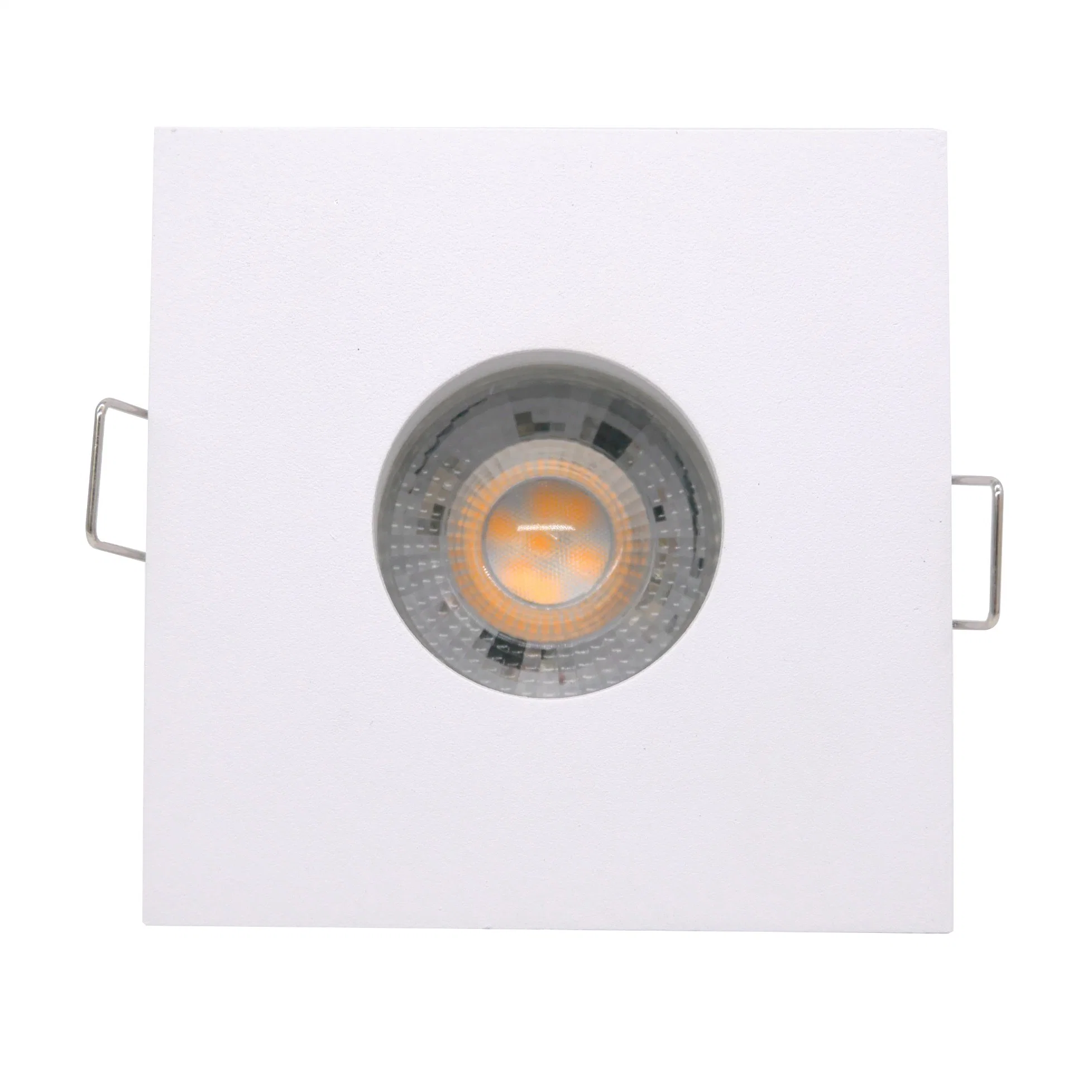 Luminaria empotrada cuadrada halógena LED de aluminio con trompeta MR16 GU10 Vivienda