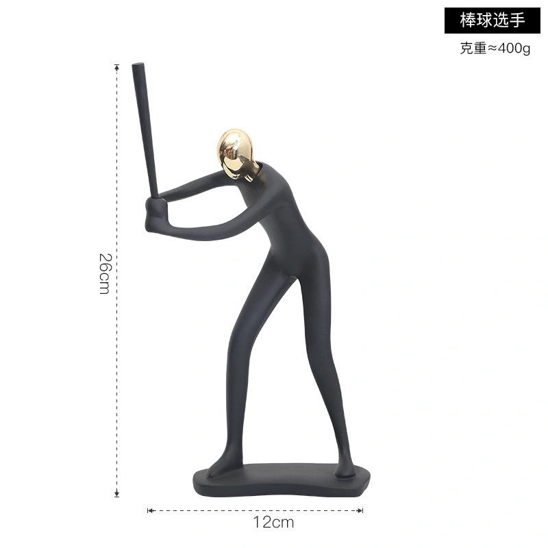 Resin New Do Sports Golfer Black Cool Statues Figurine