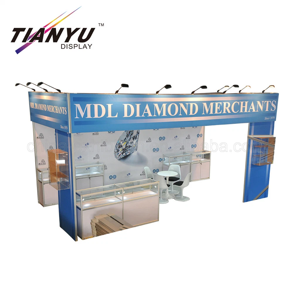 Expo Platform New Design Jewellery Exhibition Booth Stands Trade Show Display Portable Aluminum Material