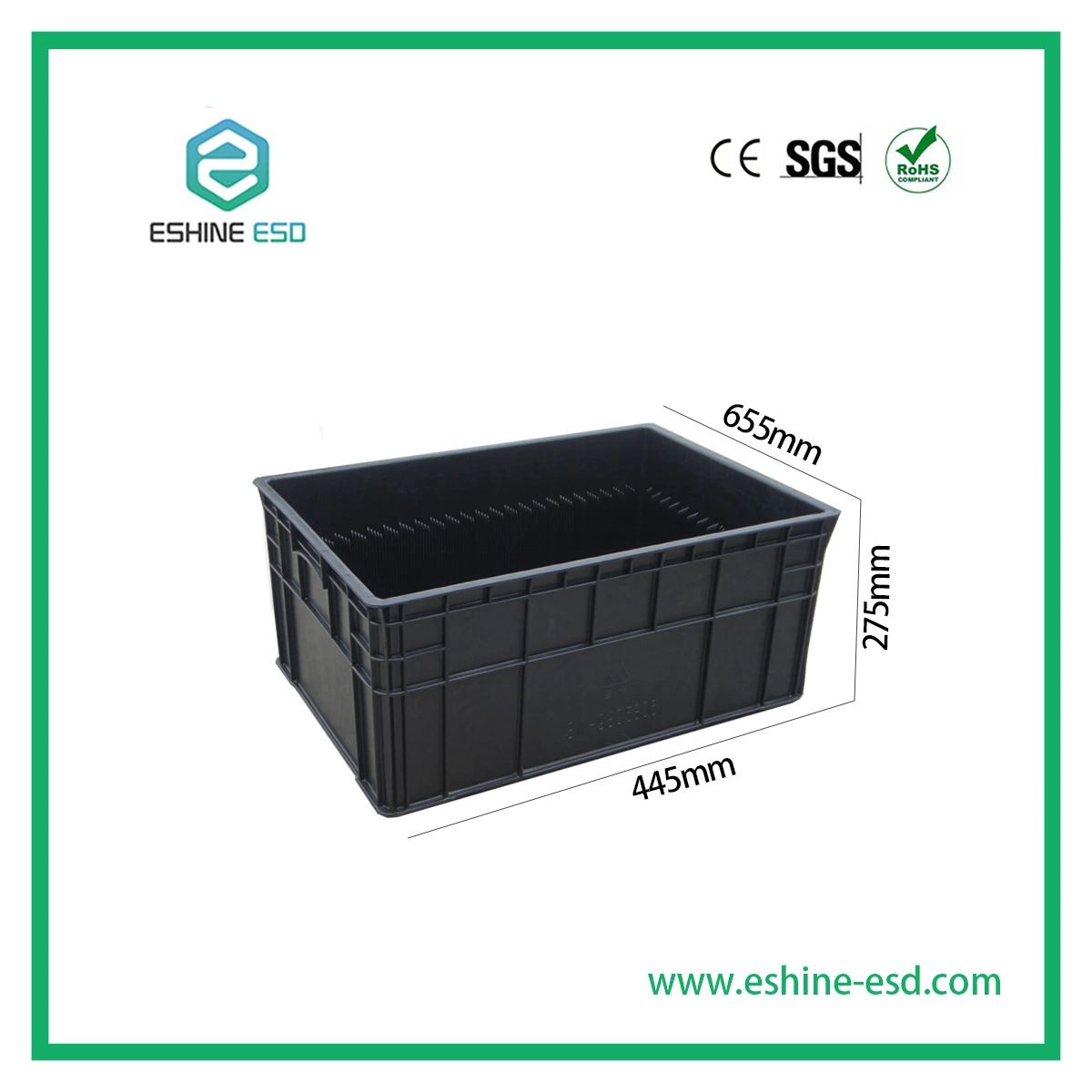 ESD Circulation Black Box with Divier Box Anti-Static Box