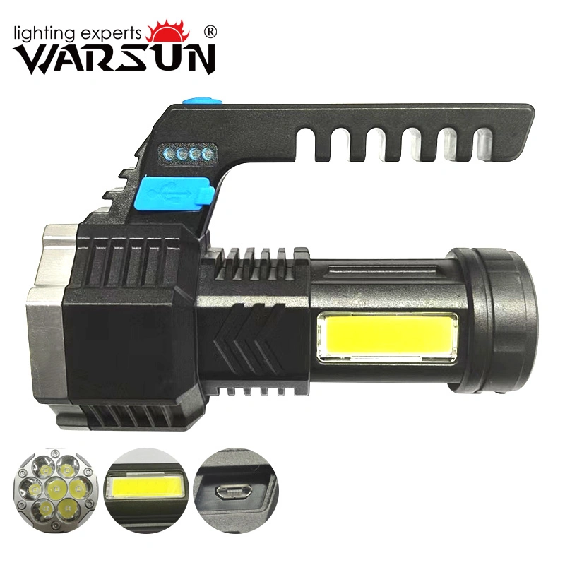 Портативный пластиковый Searchlight M-USB с односторонним подключением к уличной сети Warsun Светлый