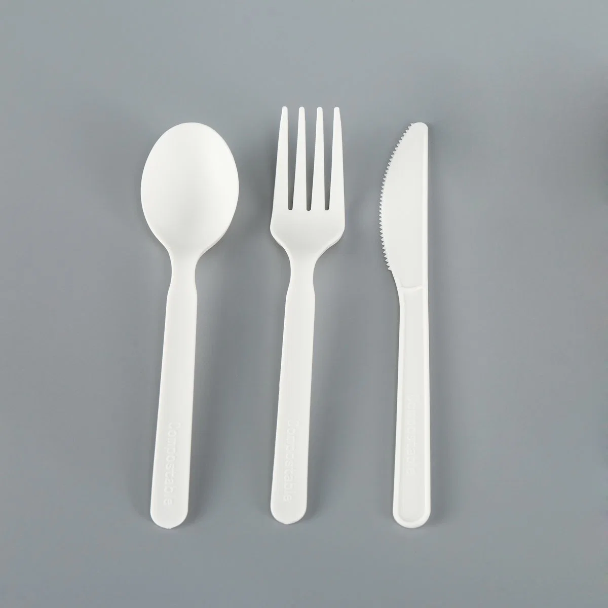 PLA Series 1 Food Grade Disposable Cutlery Knife Fork Spoon Set (EH-001)