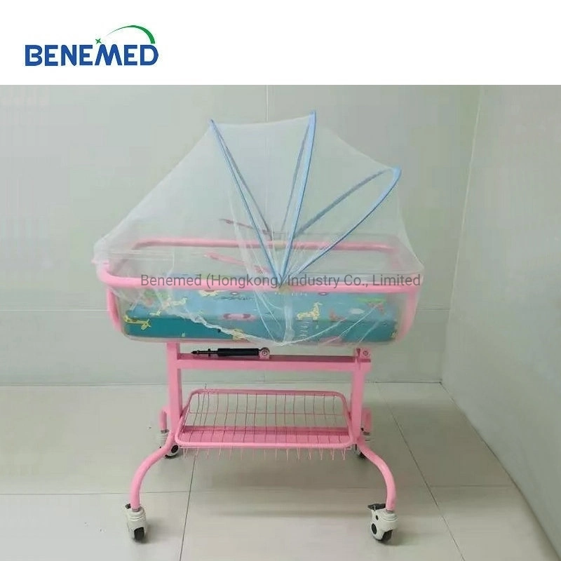 Nouveau-né lit Lit métallique médicale Hôpital de lit bébé en plastique ABS