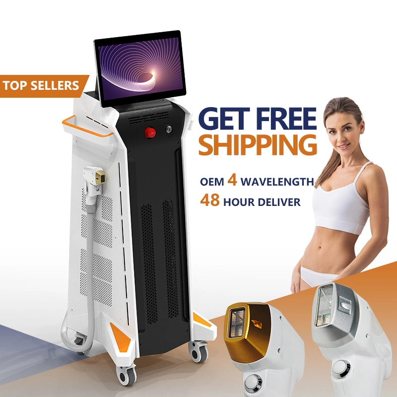 FDA Clearance OEM 4 Wavelength Professional Alexandrite Diode Laser Hair Removal Machine