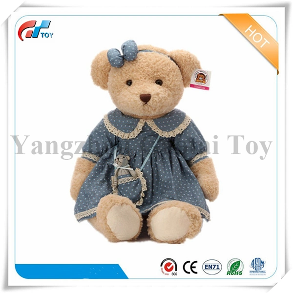 Ours en peluche animal en peluche Blue Teddy Toy Soft Fancy pour enfants