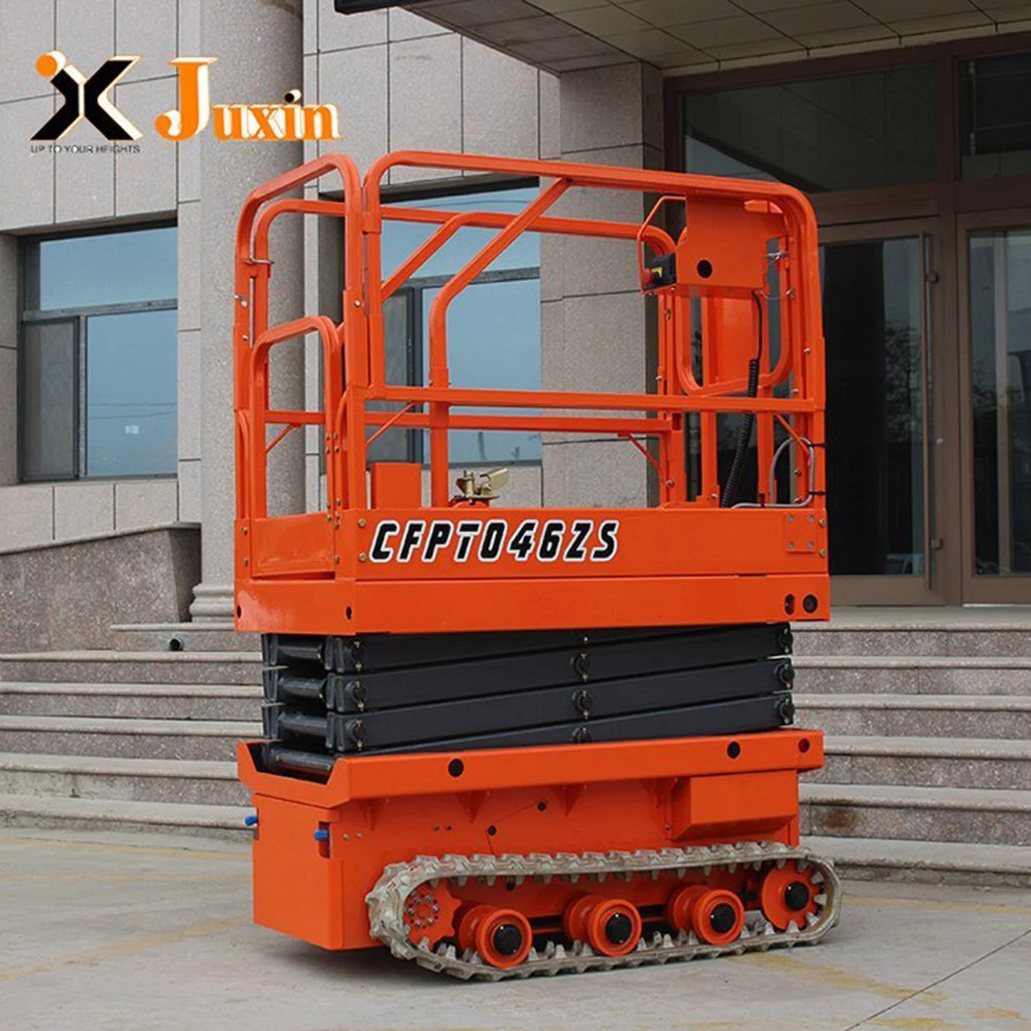 Mini Tracked Crawler Electric Self Propelled Scissor Lift for Grass Greenhouse Construction Mountain Tough Road