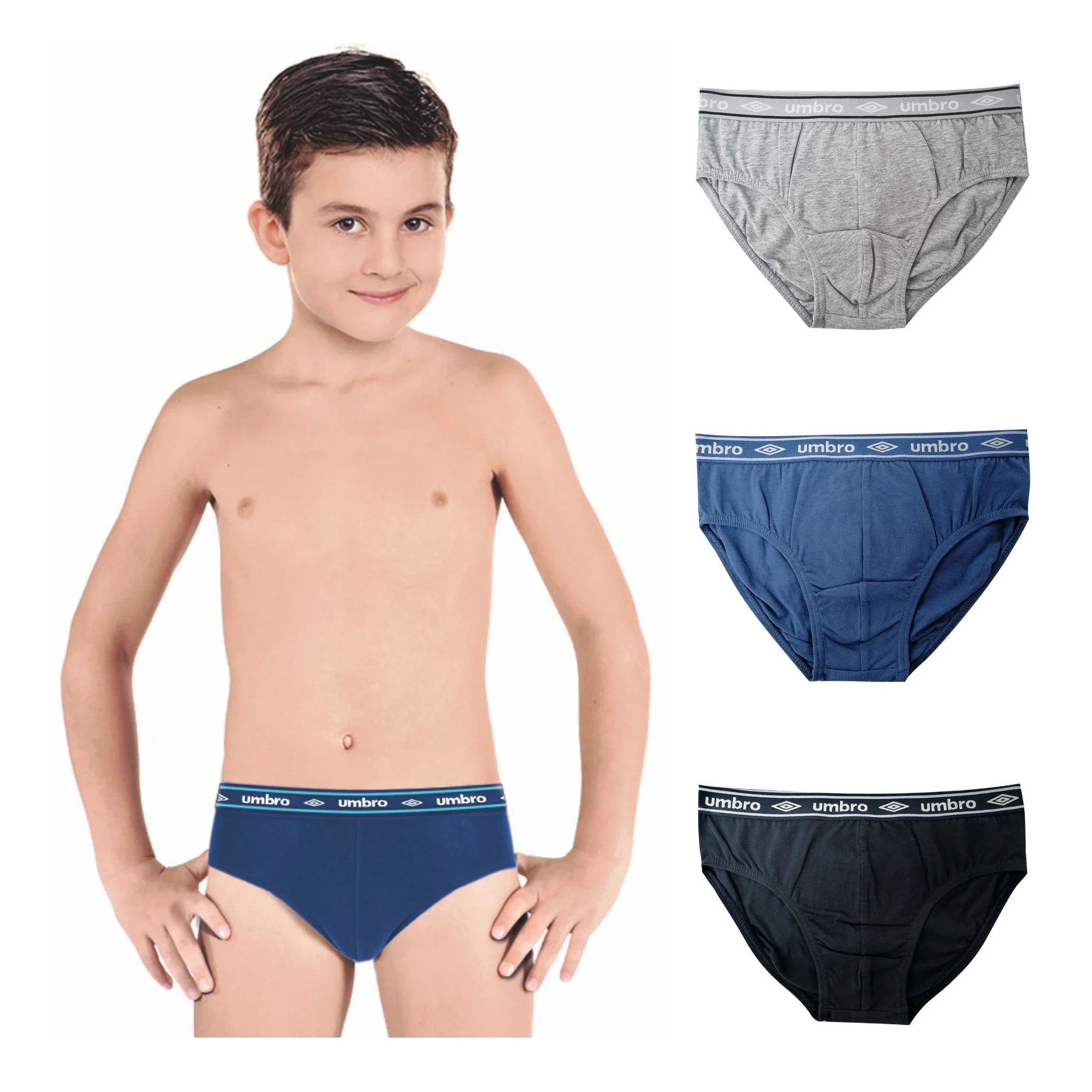 Customize Logo Multi Color Pure Cotton Plain Boys Briefs Underwear