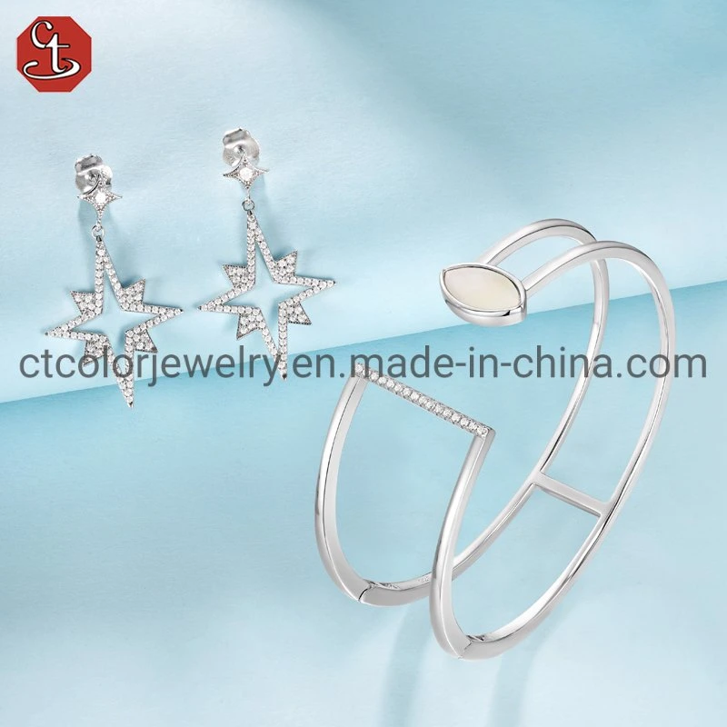 925 Sterling Silver Wholesale/Supplier Jewelry Bangles Bracelets Ring Necklace Earring Jewelry Set