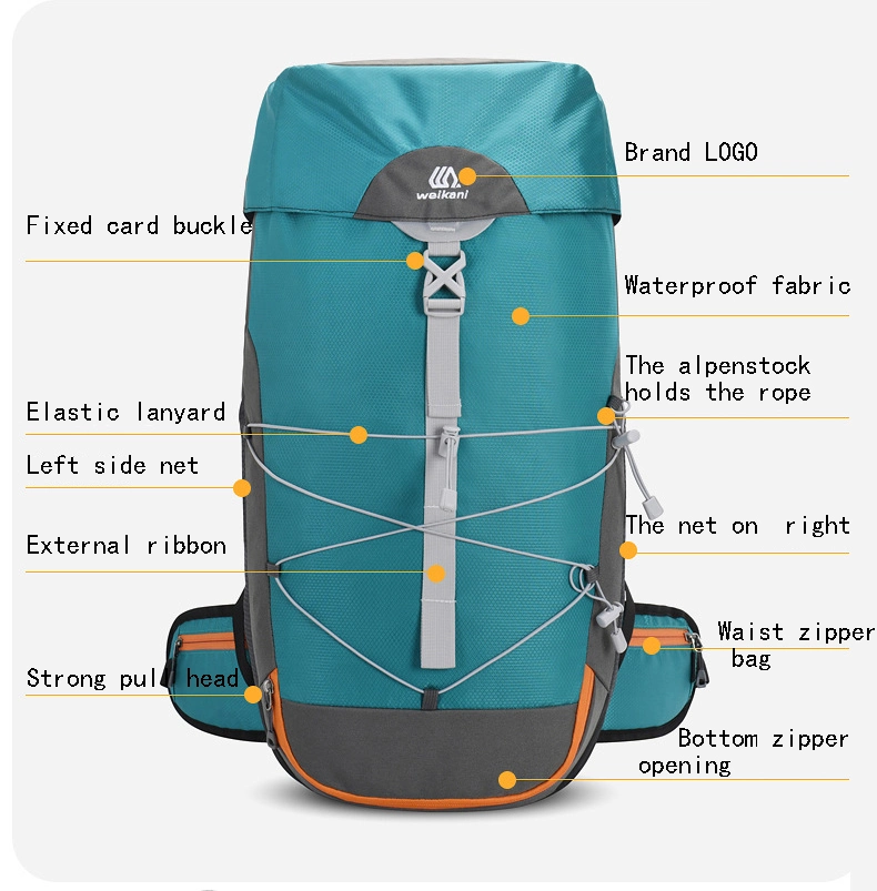 40L Unisex wasserdichter Rucksack für Herren Travel Pack Sporttasche Pack Outdoor Wandern Klettern Camping Rucksack für Damen Frauen