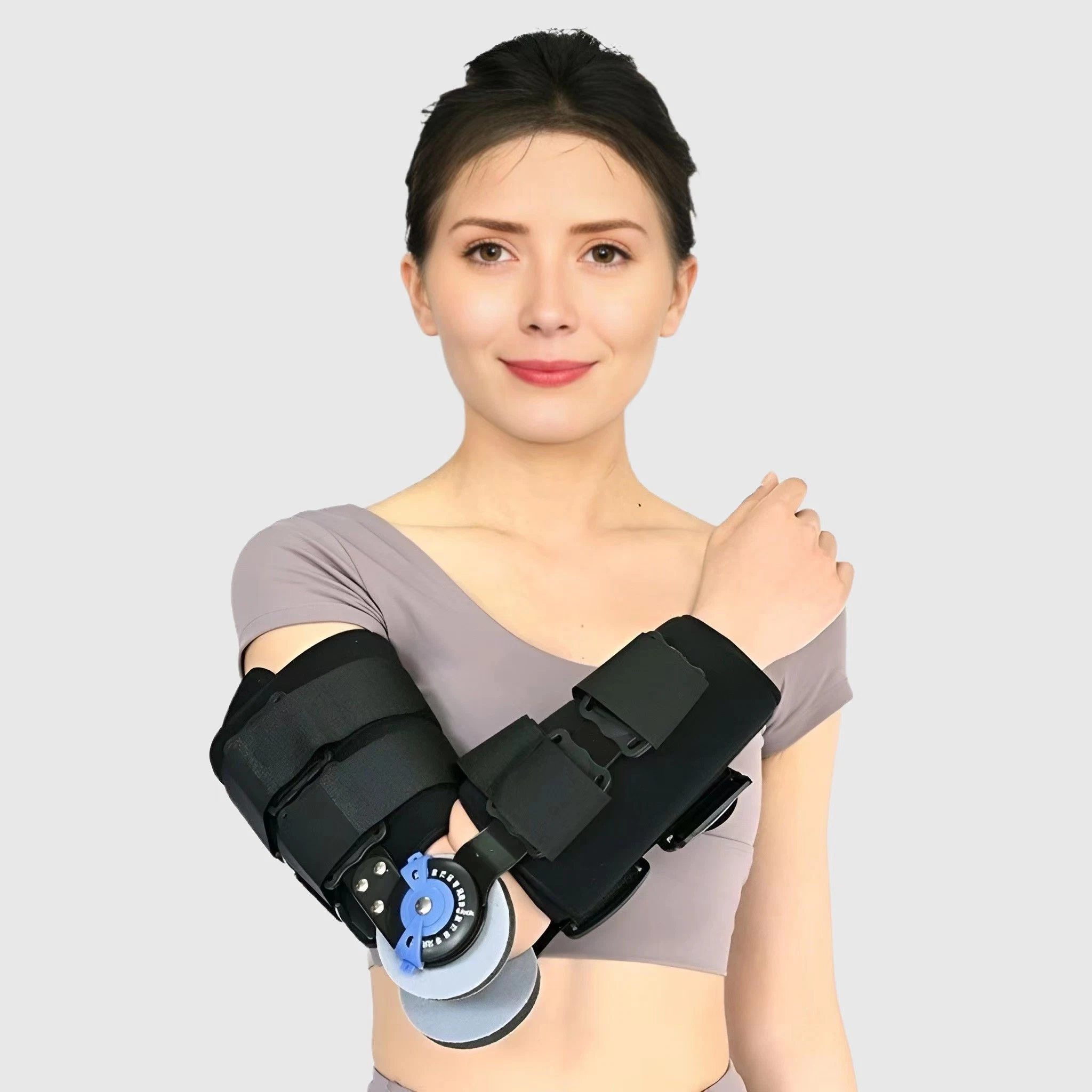 Hinged Elbow Hinge Arm Brace Immobilizer Stabilizer Splint Injury Recovery Support ROM Adjustable Elbow Imobilizer