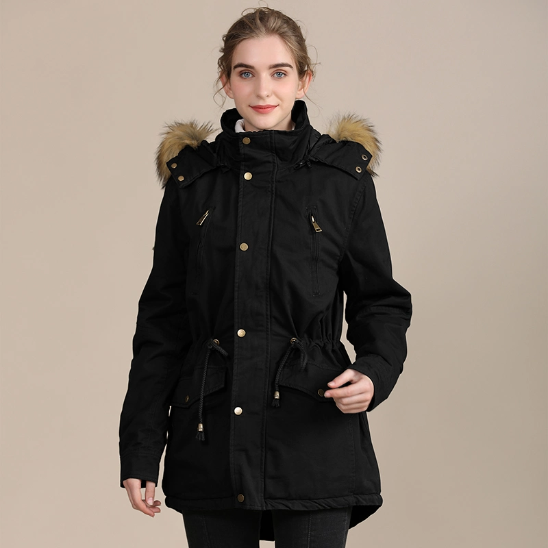 Échantillon gratuit femmes veste d'hiver Fashion vêtements Parka Long