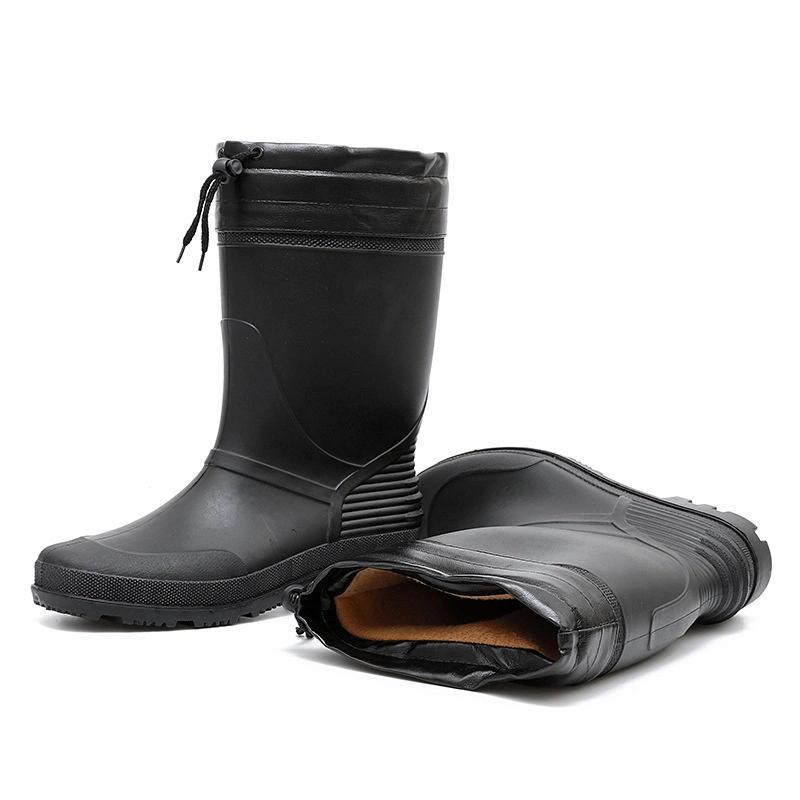 Bottes de pluie anti-dérapantes Chaussures de pluie Chaussures de pêche d'extérieur résistantes et réglables