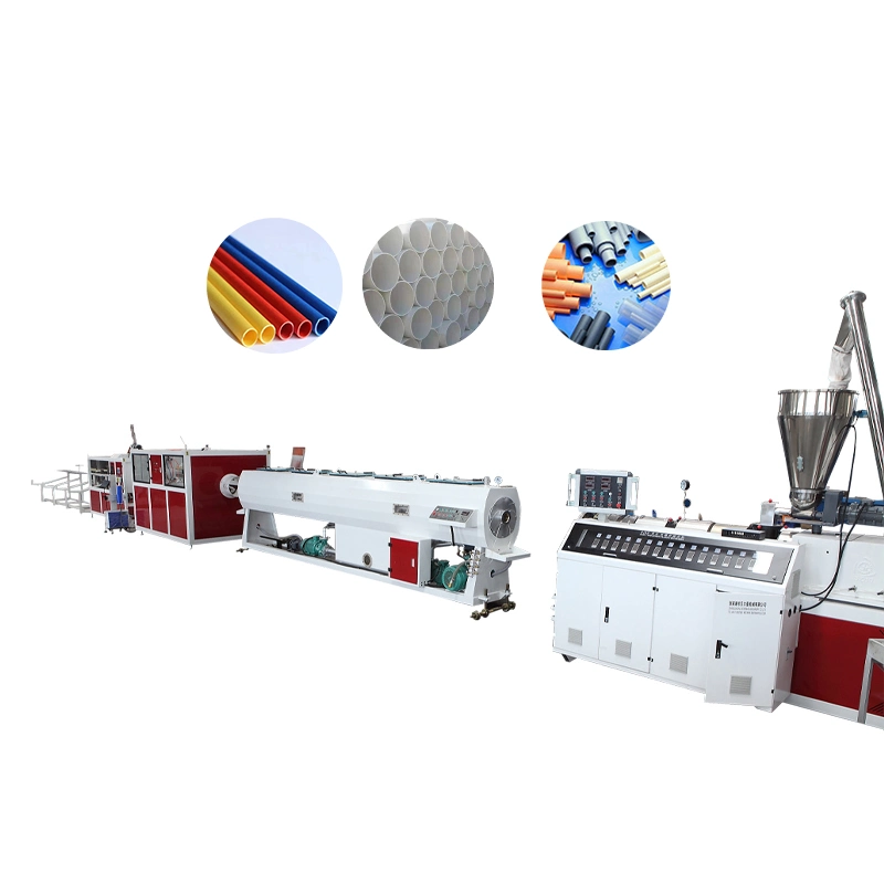 Double Outlet Sjz55/110 PVC Pipe Production Machine Agricultural Water Supply System Plastic Pipe Tube Extrusion Line