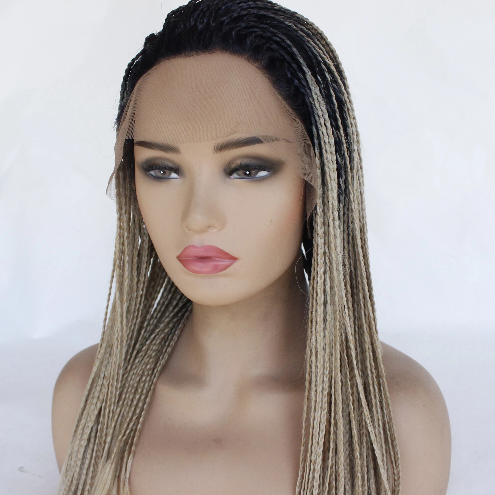 Cheap Synthetic Lace Front Braiding Wigs