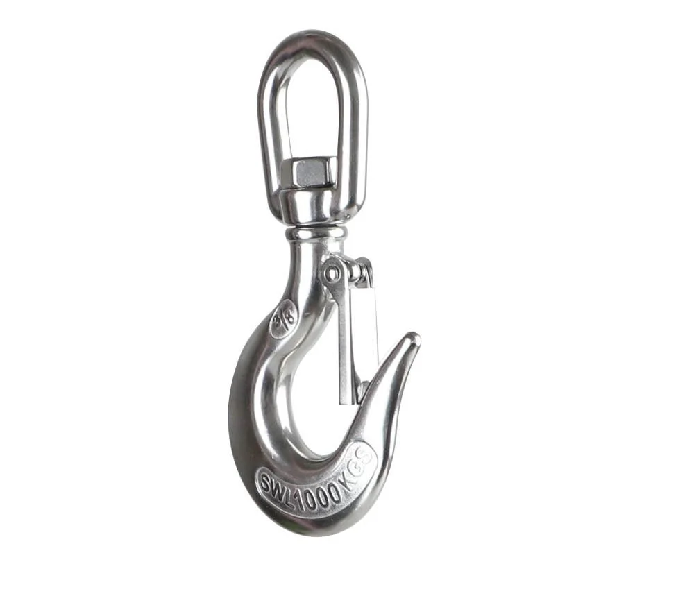 Hot Sale Stainless Steel Swivel Eye Crane Hooks Cargo Hook Accessory for Wire Rope