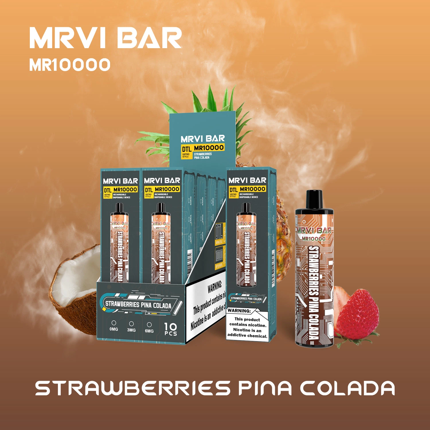 OEM Dtl Vaping Style Electronic Cigarette Good Taste E Liquid Mrvi Bar Puff 10000 Vs Vozol Alien Randm Tornado