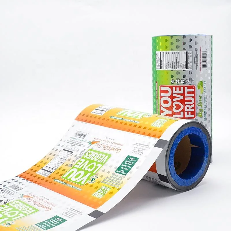 Customized Printing Sachet Packaging Rollstock Plastic Candy Film Roll Packaging with Printing