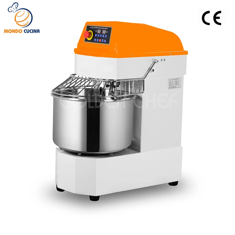 Heavy Duty Dough Mixer Double Speed Powerful Heavy Duty Spiral Mixer Machine 35kg Flour Bread Mixer 80L