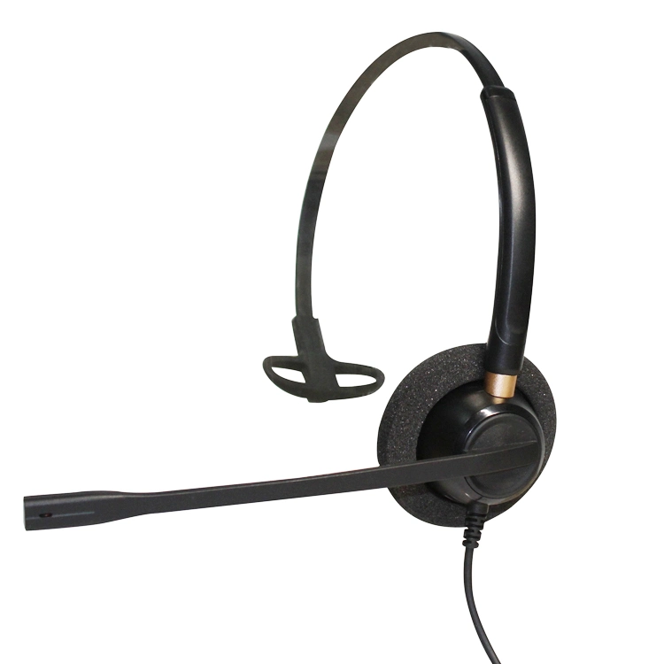 Auriculares para computador USB com cancelamento de ruído de um só ouvido Com QD para PC Cell Phone Skype Zoom com Boom Microfone