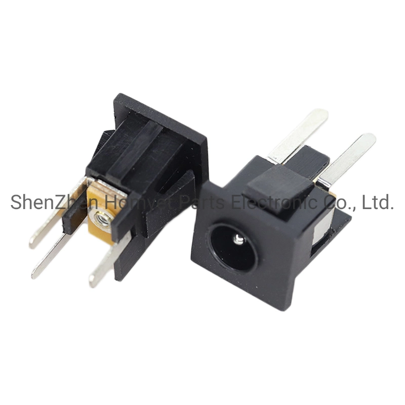 China Electronic Components Rear in-Line 180 Degree Plug-in High Current DC Power Socket