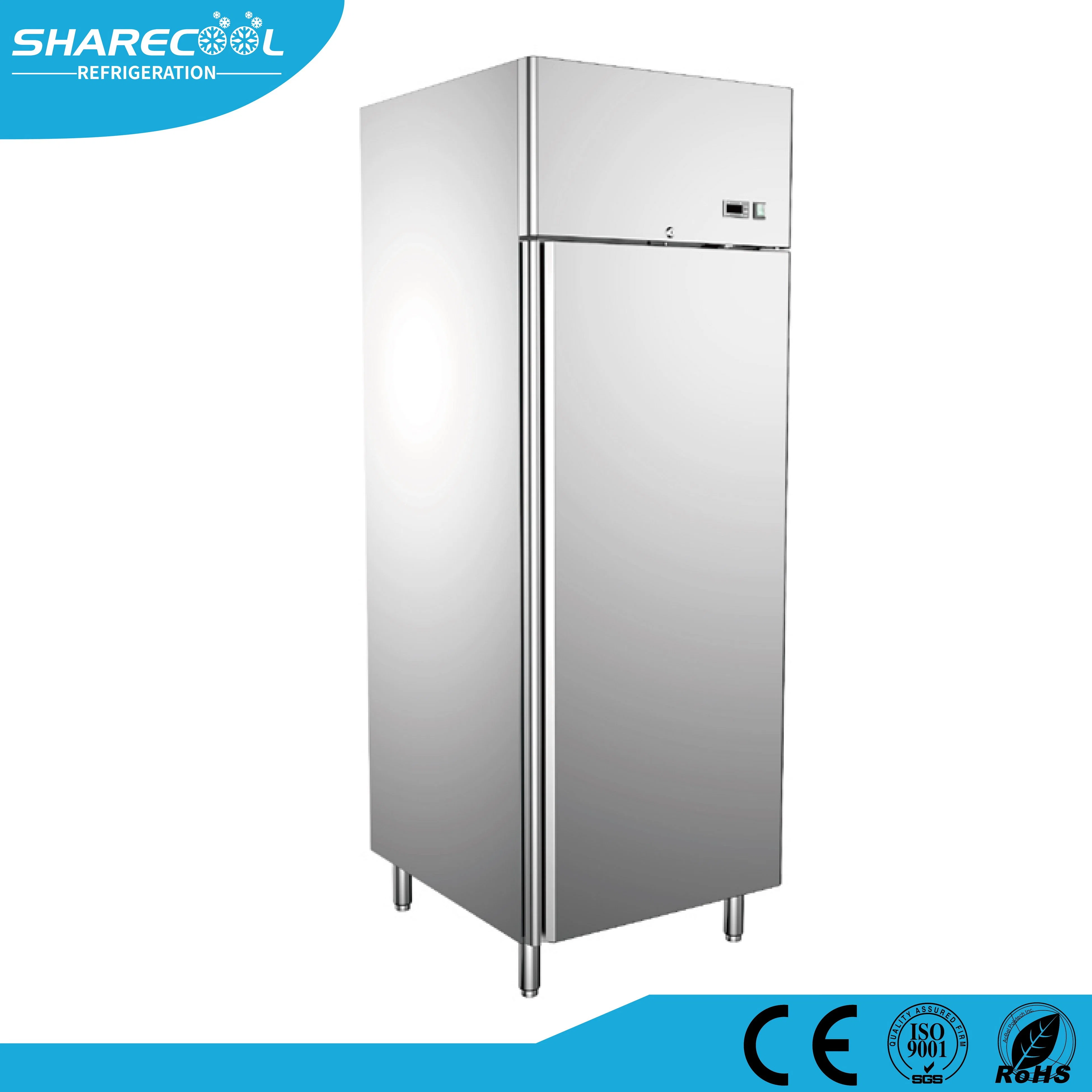 Auto-Defrost Stainless Steel Commercial Kitchen Chiller Upright Refrigerator