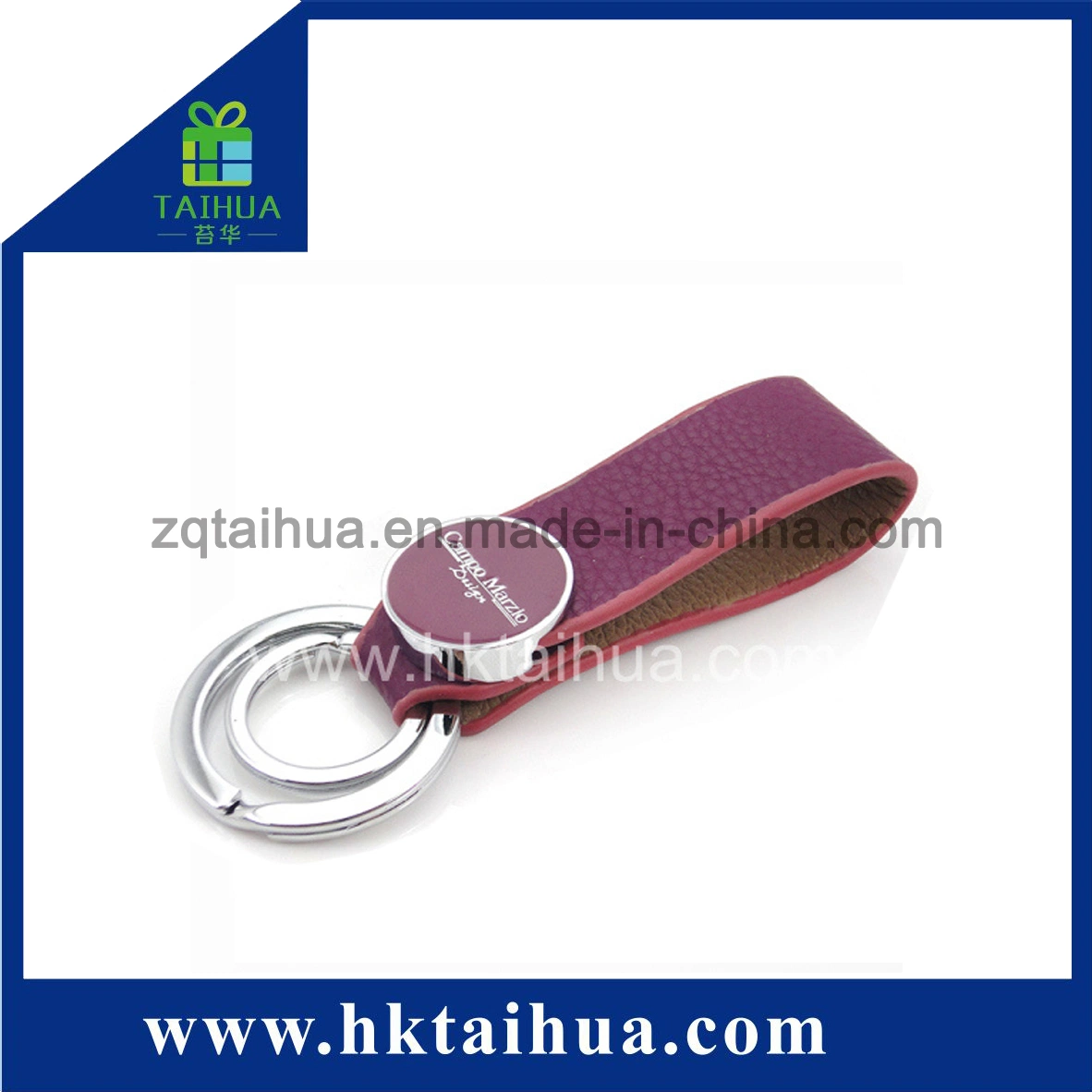 Hot Custom Leather Keychain with Metal (TH-05064)