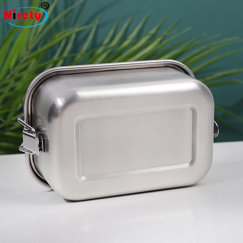 Square Leakproof Mini Stainless Steel Salad Box Lunch Box Food Container Snack Box