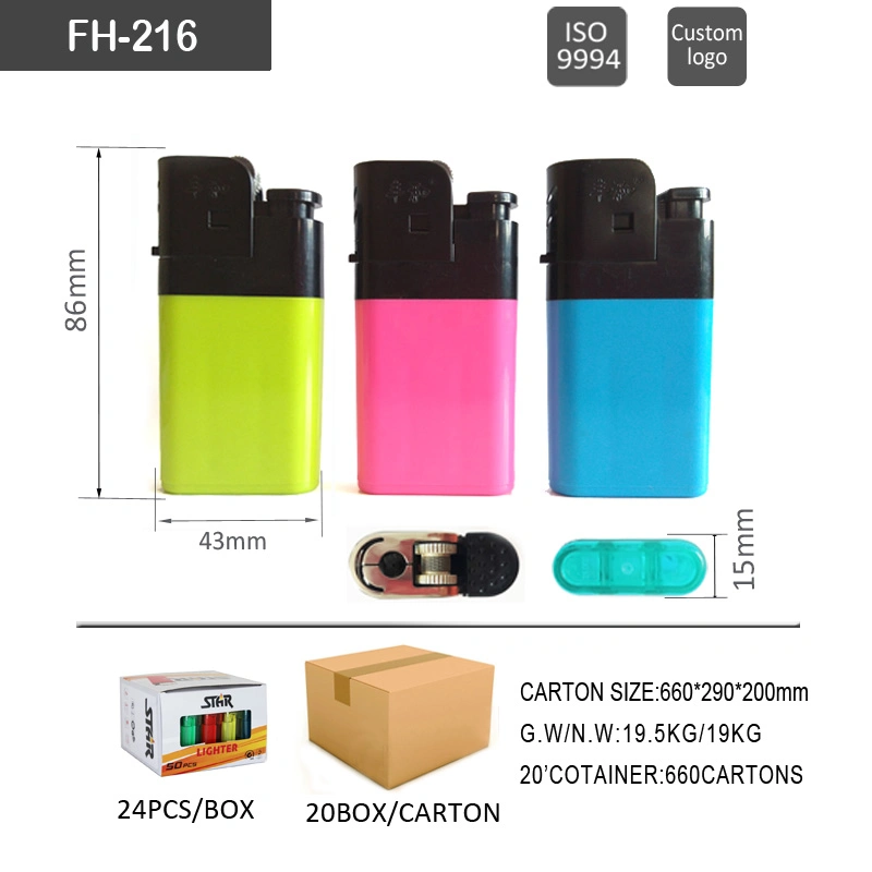 High quality/High cost performance  Specially Designed Wide Flint Plastic Cigarette Lighter