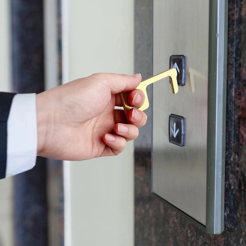 Zinklegierung Material Hands Free No Touch Schlüsselanhänger Türöffner Werkzeug