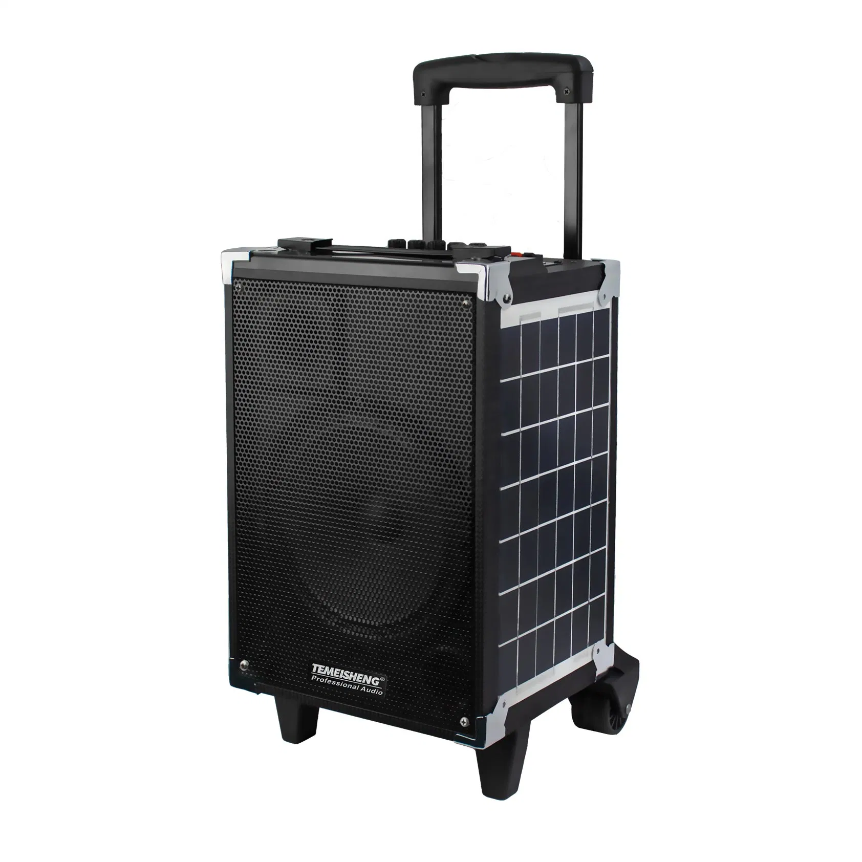 8inch Trolley Speaker with Solar Panel Rechargeable Portable Speaker