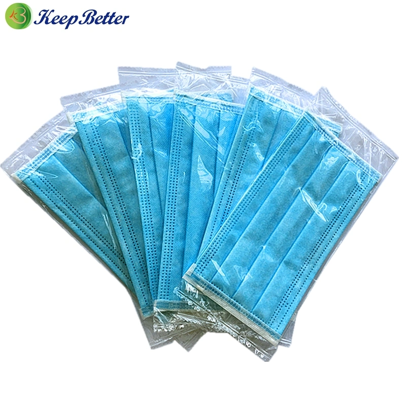 Fast Ship Certified Non-Medical Earloop Face Mask Wholesale/Supplier Supply Manufacture Disposable 3 Ply Layer Flat safety Face Mask Made in China for Public Civil Use