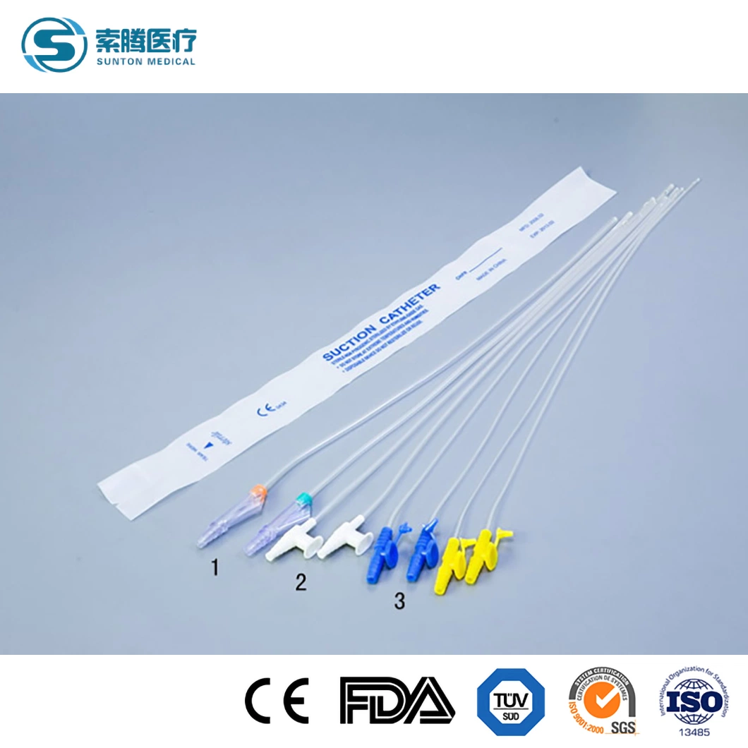 Suoton-freie Probe PVC-Absaug-Schleim-Katheter China Medical Supplies Absaugkatheter Herstellung Großhandel Kundenspezifischer Einweg-Absaugkatheter