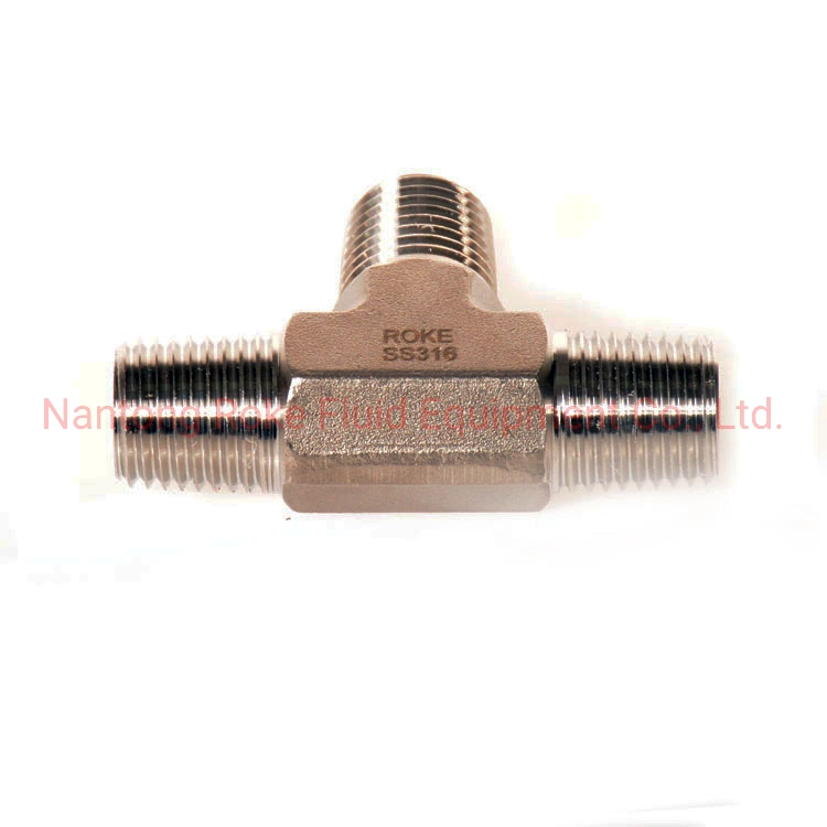 Male Thread Tees High Pressure 3 Way Thread Connector Pipe Fittings